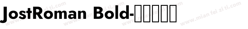JostRoman Bold字体转换